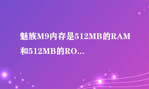 魅族M9内存是512MB的RAM和512MB的ROM是什么意思？