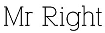 MR RIGHT是什么意思啊
