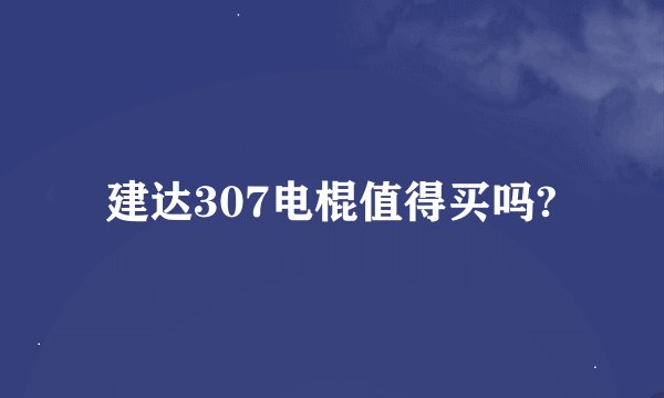 建达307电棍值得买吗?