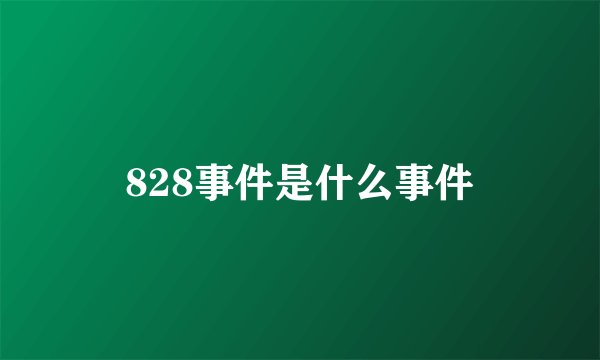 828事件是什么事件