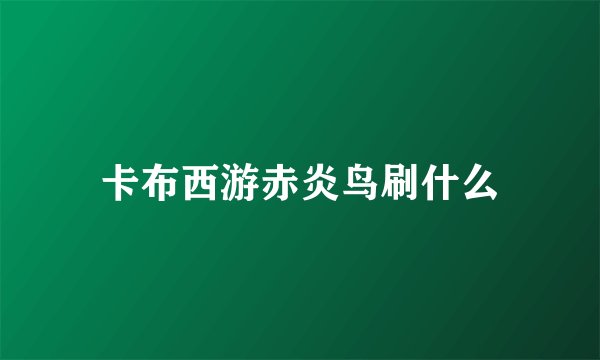 卡布西游赤炎鸟刷什么