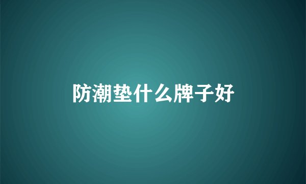 防潮垫什么牌子好