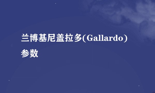 兰博基尼盖拉多(Gallardo) 参数