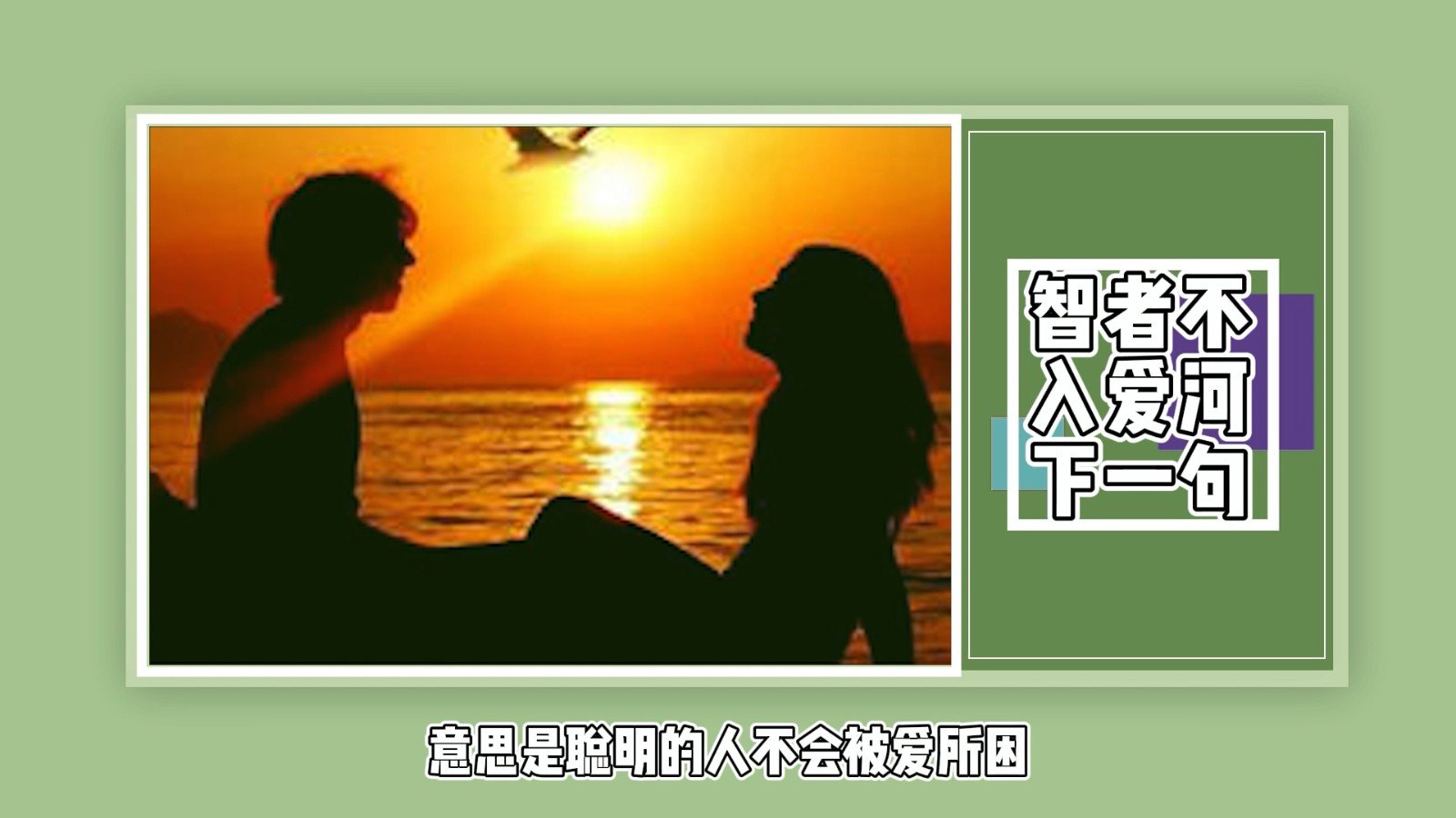 智者不入爱河下一句?