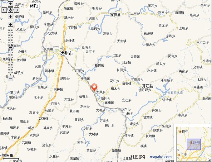 达州的彩虹桥在那里？