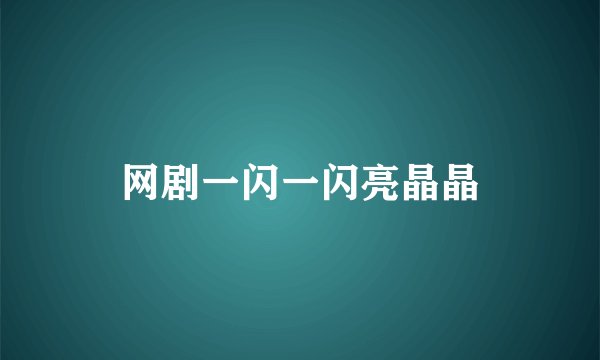 网剧一闪一闪亮晶晶