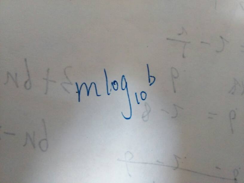 m倍的以10为底b的对数怎么写？