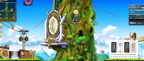 冒险岛天空之城花园在哪？