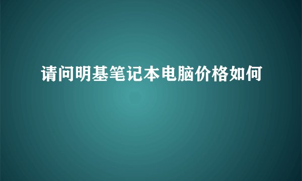 请问明基笔记本电脑价格如何