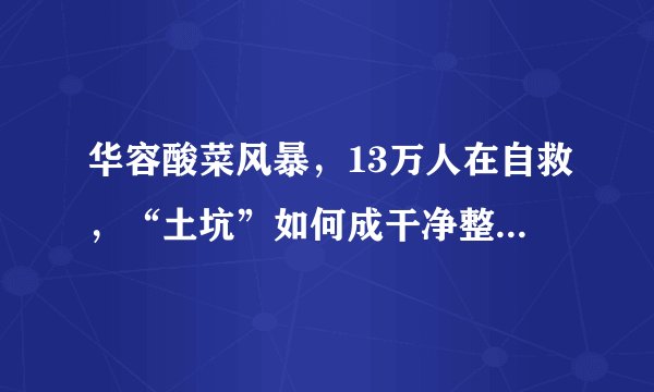 华容酸菜风暴，13万人在自救，“土坑”如何成干净整洁的“老坛”?
