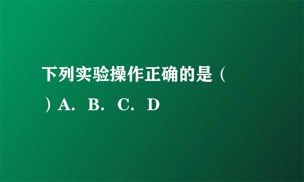 下列实验操作正确的是（　　）A．B．C．D