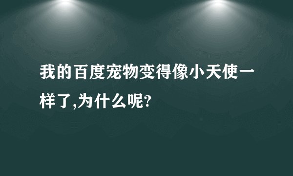 我的百度宠物变得像小天使一样了,为什么呢?