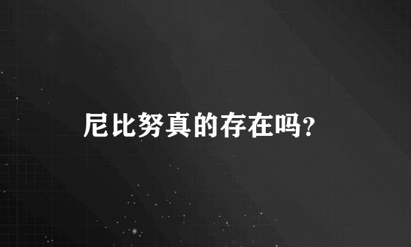 尼比努真的存在吗？