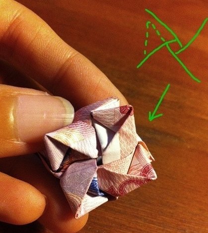 人民币怎么折玫瑰花？