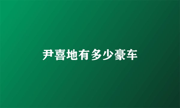 尹喜地有多少豪车