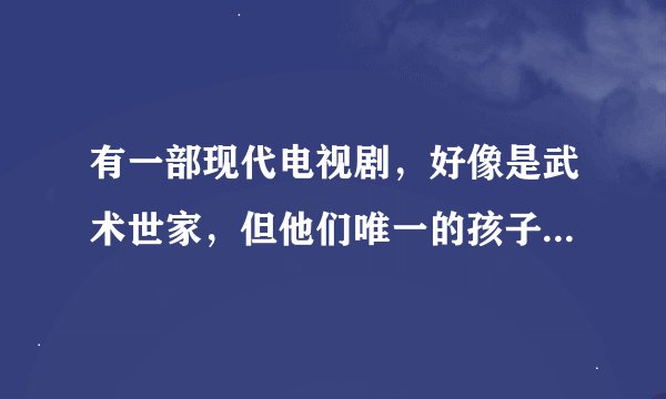 有一部现代电视剧，好像是武术世家，但他们唯一的孩子是女儿，那个女孩就女扮男装，名字好像有一个 五 字