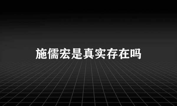 施儒宏是真实存在吗