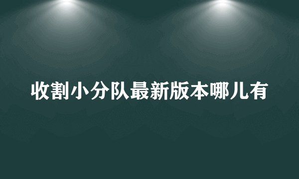 收割小分队最新版本哪儿有