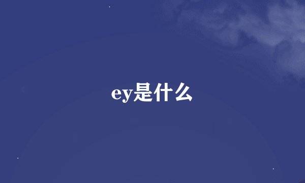 ey是什么
