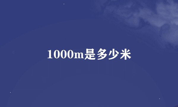 1000m是多少米