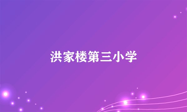 洪家楼第三小学