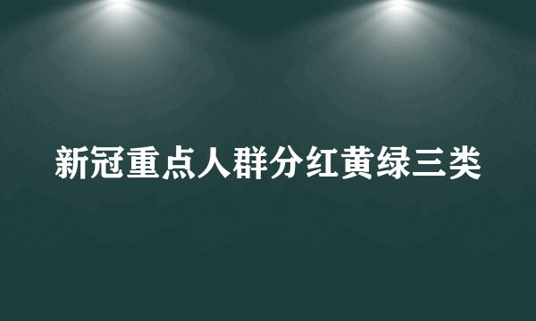 新冠重点人群分红黄绿三类