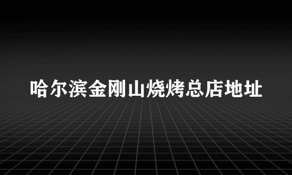 哈尔滨金刚山烧烤总店地址