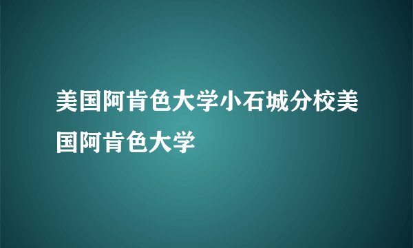 美国阿肯色大学小石城分校美国阿肯色大学