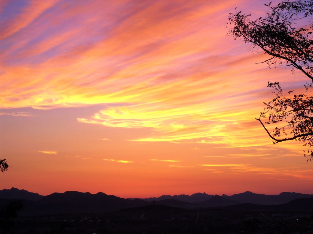 赤橙黄绿青蓝紫，谁持彩练当空舞？雨后复斜阳，关山阵阵苍。
