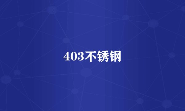 403不锈钢