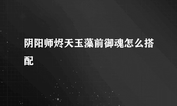 阴阳师烬天玉藻前御魂怎么搭配