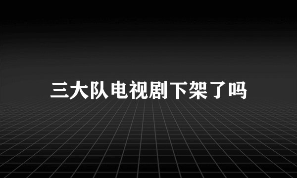三大队电视剧下架了吗
