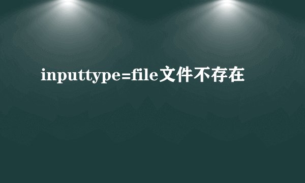 inputtype=file文件不存在