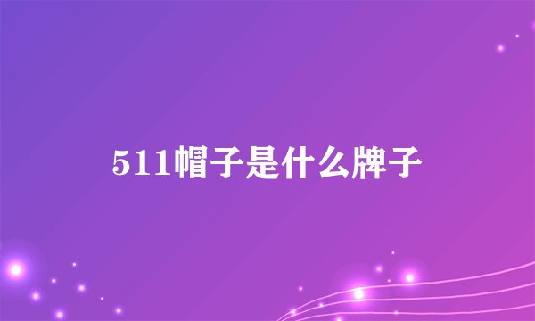 511帽子是什么牌子