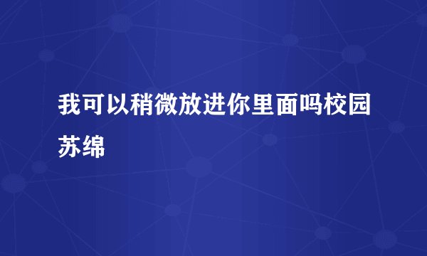 我可以稍微放进你里面吗校园苏绵