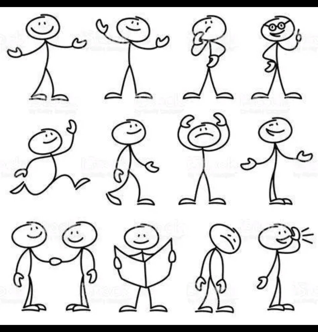 漫画火柴人各种动作格斗画法