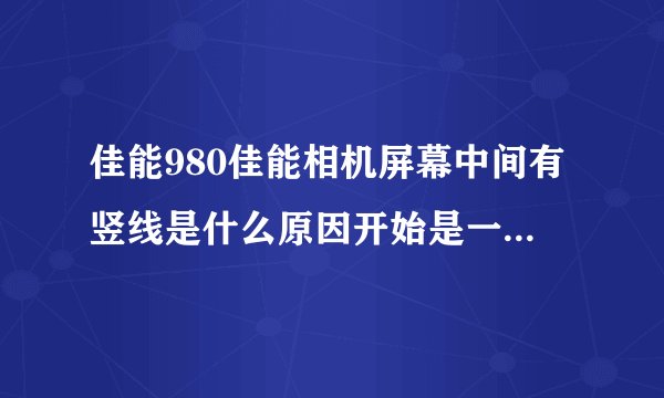 佳能980佳能相机屏幕中间有竖线是什么原因开始是一条后来是两条及及搜狗