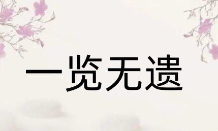 一览无遗的意思解释