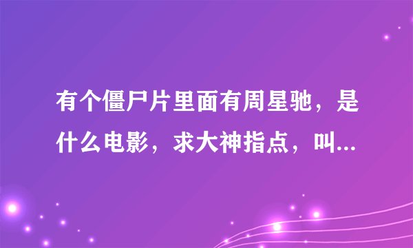 有个僵尸片里面有周星驰，是什么电影，求大神指点，叫什么名字？