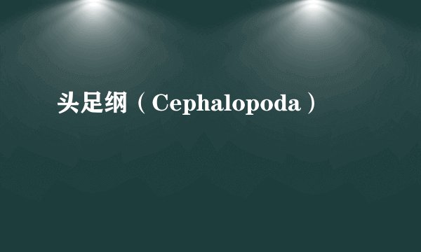 头足纲（Cephalopoda）