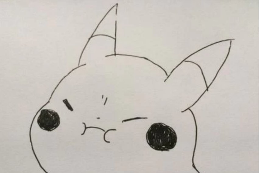 不开心的皮卡丘怎么画